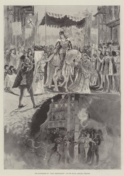 The Pantomime of Dick Whittington at the Royal Adelphi Theatre by Henry Charles Seppings Wright